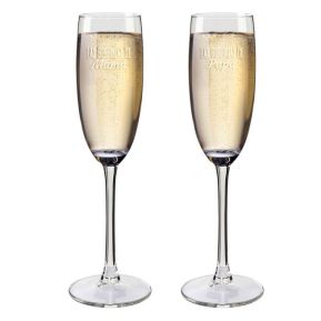 Copas de champaña papá y mamá personalizadas Copas de champaña papá y mamá personalizadas