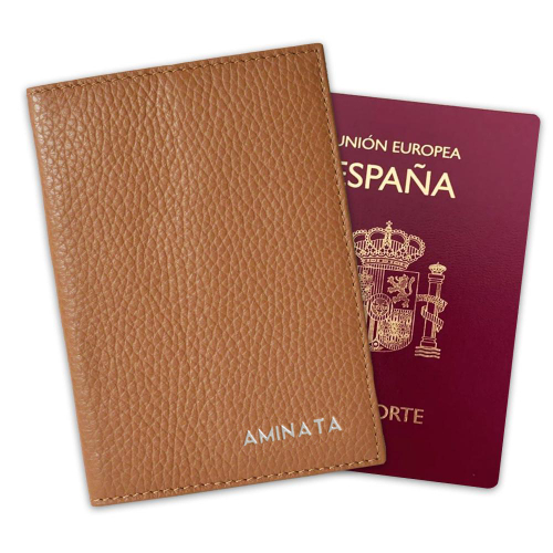 Funda de Pasaporte de Cuero Personalizada