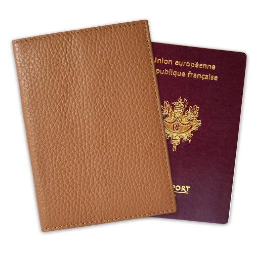 Funda de pasaporte grabada sello