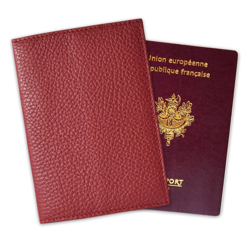 Funda de pasaporte grabada sello