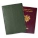 Funda de pasaporte grabada sello