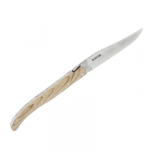 Laguiole Le Fidèle con mango en roble grabado