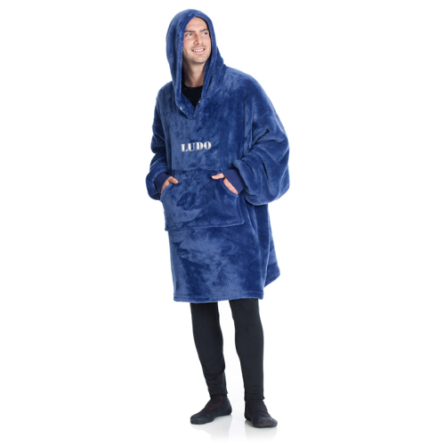 Sudadera Poncho Personalizada Azul