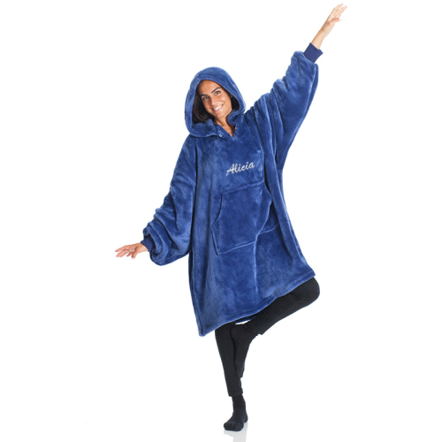 Sudadera Poncho Personalizada Azul