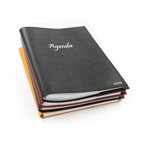 Agenda en cuero con nombre