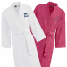 Albornoz azul marino hombre  fuschia mujer