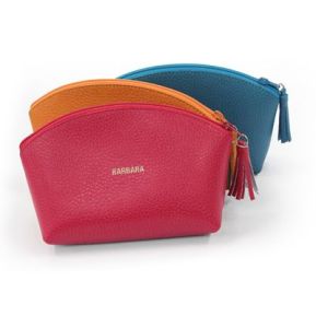 Bolsa de maquillaje en cuero personalizada