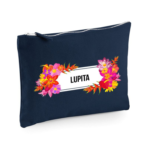 Bolsa multi-usos azul flores exóticas