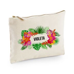 Bolsa multi-usos personalizada con flores exóticas