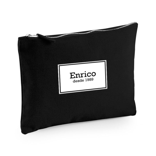 Bolsa multi-usos personalizada con nombre negro