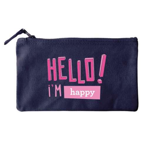 Bolsa pequeña personalizada HELLO azul