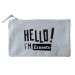 Bolsa pequeña personalizada HELLO gris