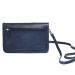 bolso de mano planeta en cuero color azul marino