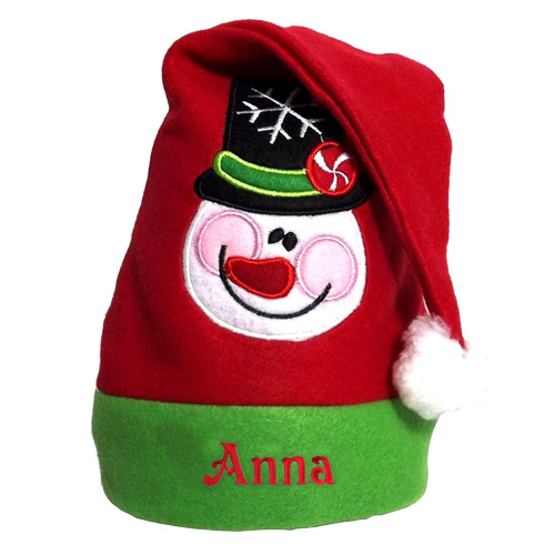 Gorro de duende de la Navidad bordado para niño