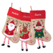 Bota de Navidad con figuras navideñas bordada con nombre Bota de Navidad con figuras navideñas bordada con nombre