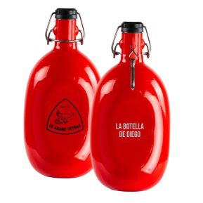 Botella personalizada roja cóncava Le Grand Tétras 