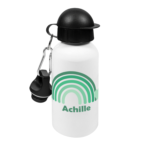 Botella de agua con personalización arcoíris