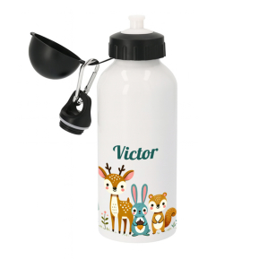 Botella de agua personalizada bosque encantado Botella de agua personalizada bosque encantado