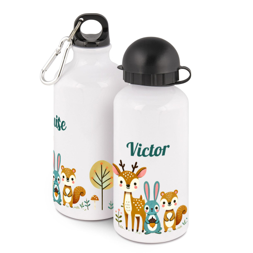 Botella de agua personalizada bosque encantado