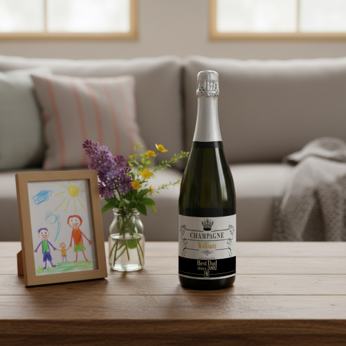 Botella de champán personalizada Real