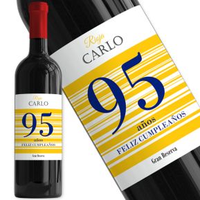 Botella de vino personalizada feliz cumpleaños Botella de vino personalizada feliz cumpleaños