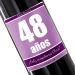 Botella de vino personalizada cumpleaños violeta