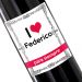 Botella de vino personalizada I Love