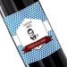 Botella de vino personalizada Sello azul