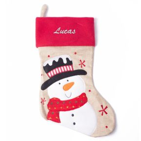 Bota navideña para niños personalizada con nombre