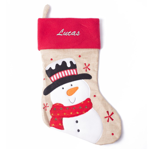 Bota navideña para niños personalizada con nombre