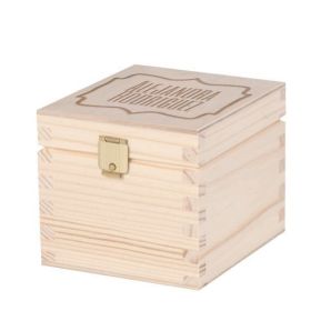 Caja grabada para bolsitas de té