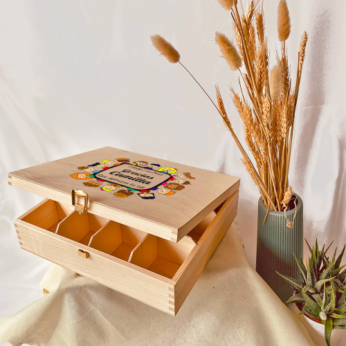 Caja de té  Gracias Profesora de 12 compartimentos