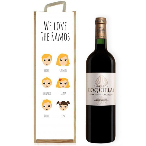 Caja de vino personalizada We Are Family