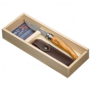 Caja para navaja Opinel no 10 en olivo grabado