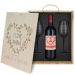 Caja de regalo Mama - Botella de vino y 2 copas personalizadas