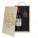 Caja de regalo gracias maestra - Botella de vino y copa personalizadas