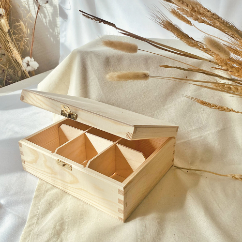 Caja de té Palmera | 6 compartimentos
