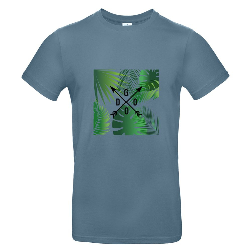 Camiseta hombre con palmeras y flechas