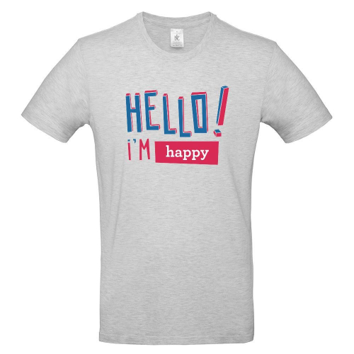 Camiseta hombre HELLO gris