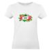 Camiseta mujer con flores exoticas blanco