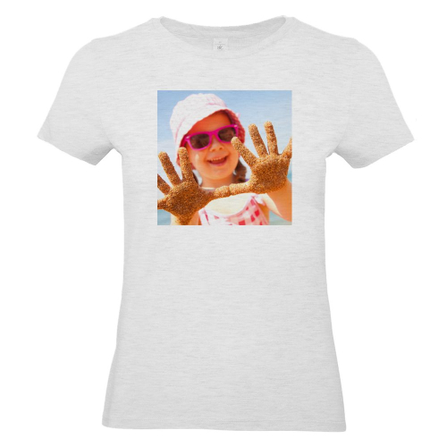 Camiseta mujer con foto gris