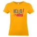 Camiseta mujer HELLO albaricoque