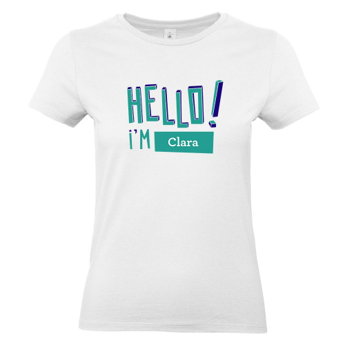 Camiseta mujer HELLO blanco