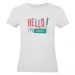 Camiseta mujer HELLO gris