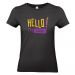 Camiseta mujer HELLO negro