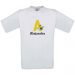 Camiseta niño personalizada alfabeto blanco