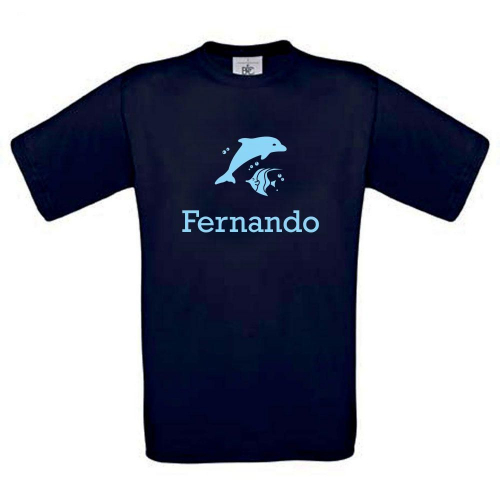 Camiseta niño personalizada azul marino