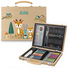 Estuche de dibujo bosque encantado personalizado