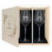 Cofre amor con 2 copas de vino personalizadas con la palabra Cofre amor con 2 copas de vino personalizadas con la palabra