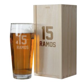 Vaso de cerveza del aficionado